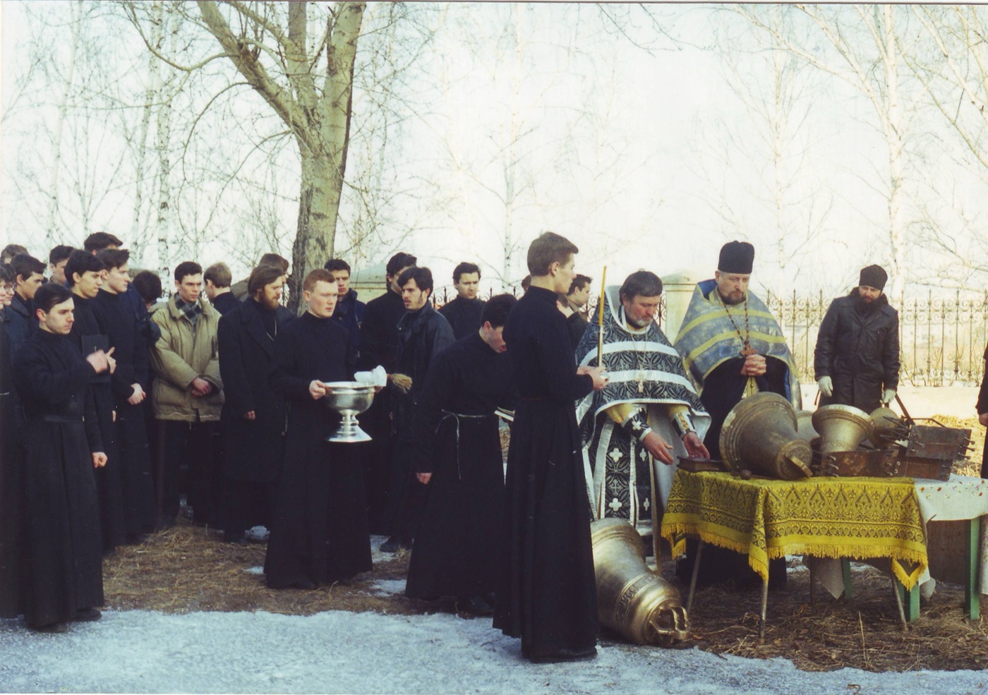 Освящение колоколов в 1996 году