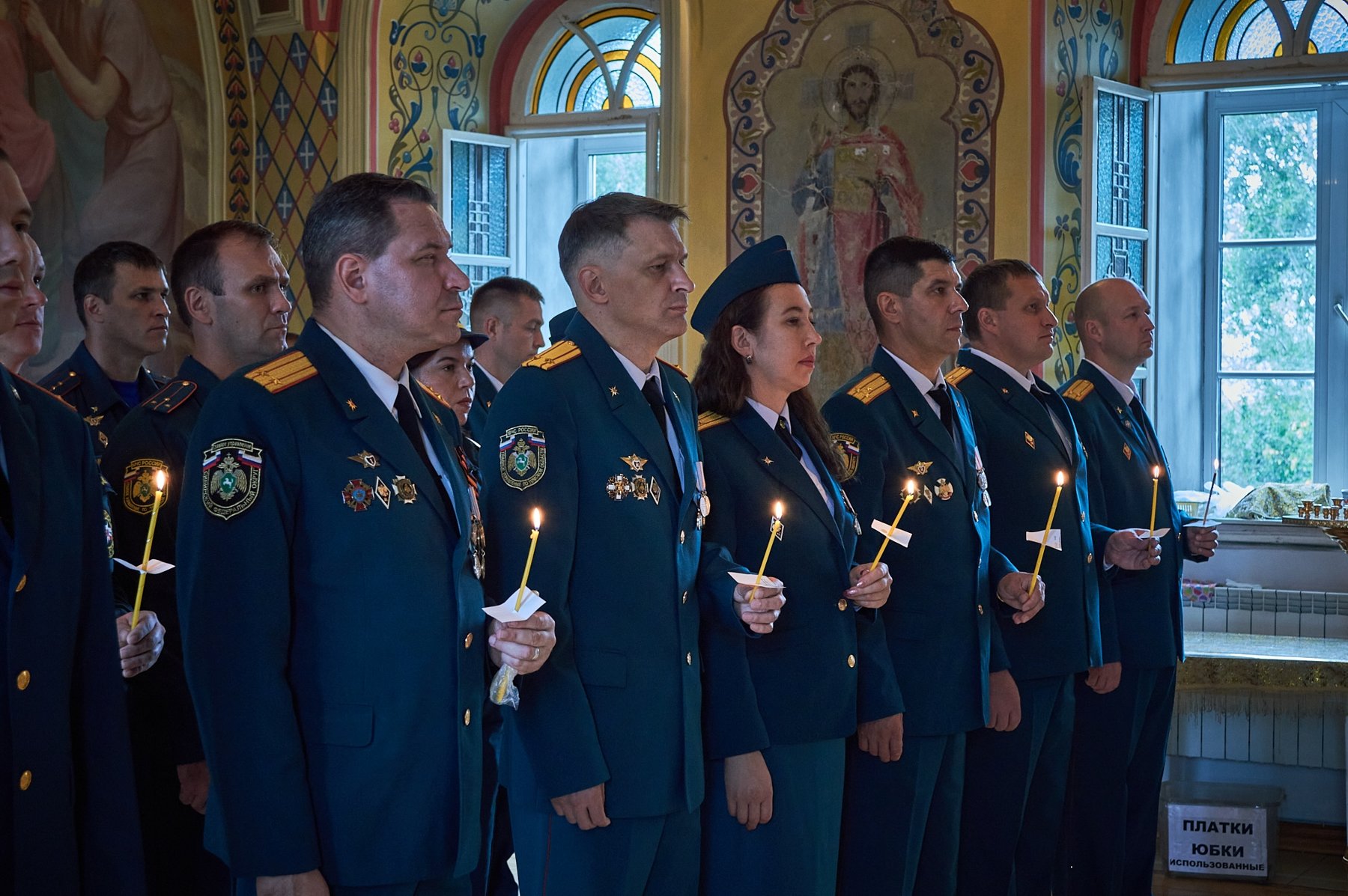 Сотрудники МЧС приняли участие в благодарственном молебне в День образования пожарной охраны